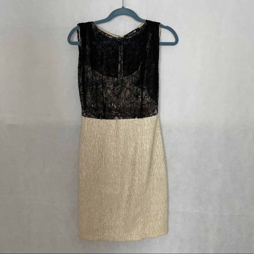 Forever 21 black and tan lace Dress Size S